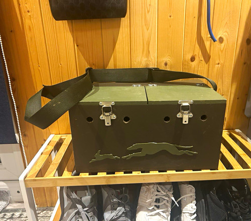 Wooden ferret carrying cage - ferret,