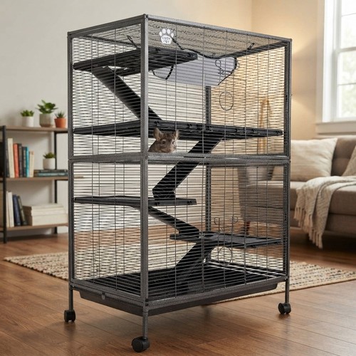 Elegant grey rodent - rodent, cage