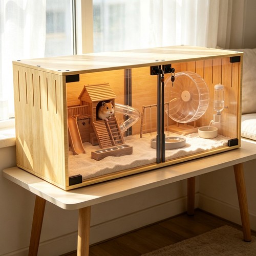 Chewproof wooden hamster - wooden,