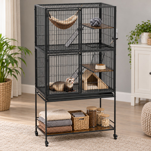 Large elevated iron ferret - large,