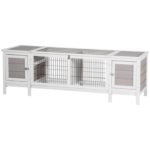Pawhut indoor rabbit hutch - pawhut,