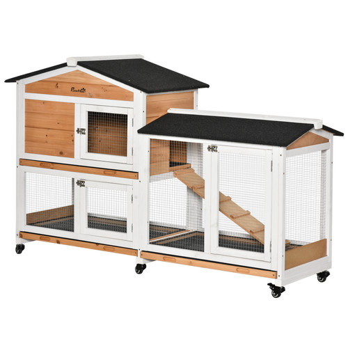 Wooden rabbit hutch guinea - rabbit, pig