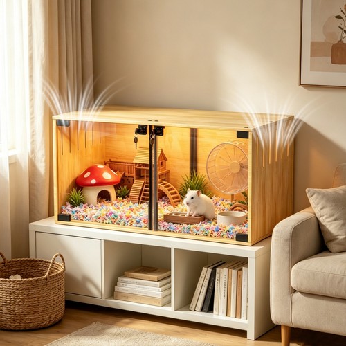 80cm wooden hamster cage with - 80cm,