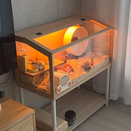 Large wooden hamster cage rat - cage,