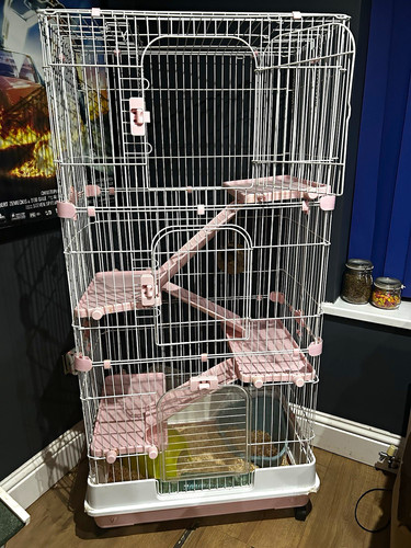 Pawhut tier steel rat - rat, cage
